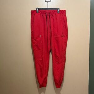 Red Jogger scrub Pants